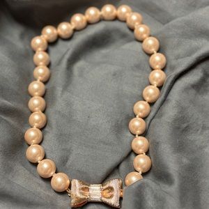 Kate Spade All Wrapped Up In Pearls Necklace in Pink